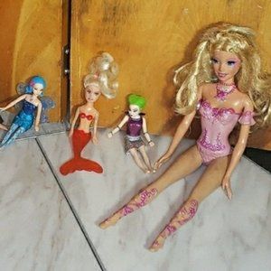 2004 Barbie & 3 little dolls lot!